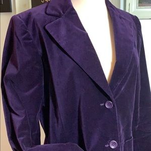 Velvet Purple, deep plum velvet suit jacket